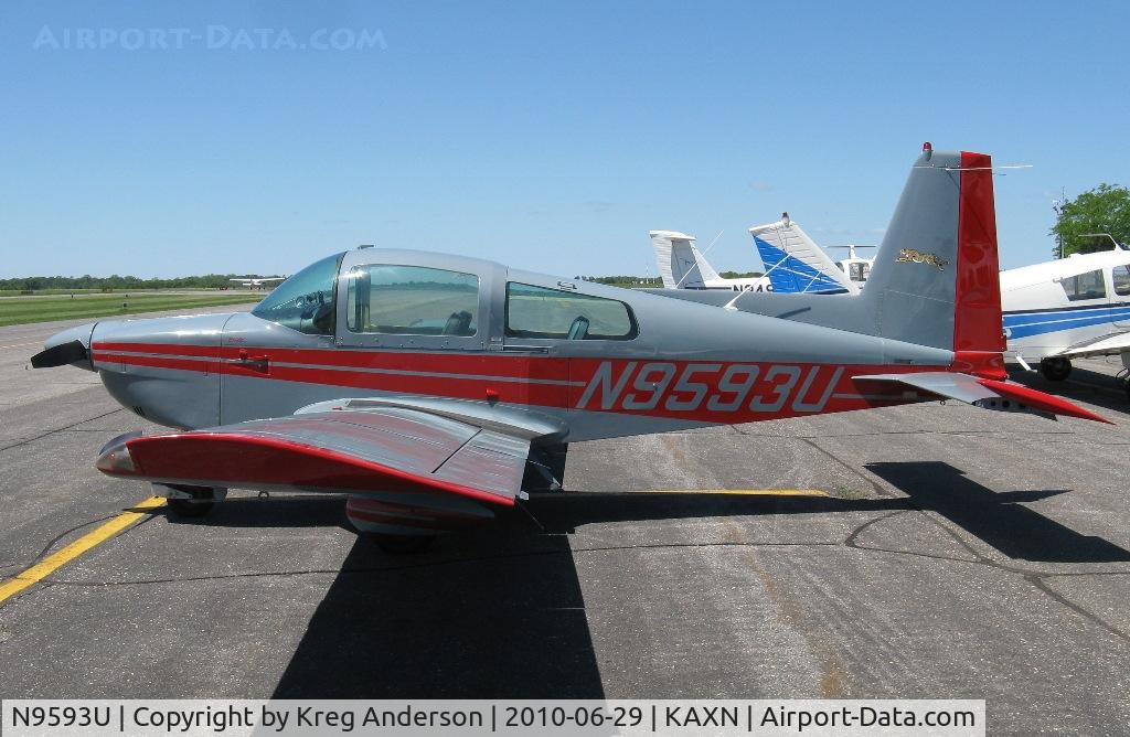 N9593U, 1976 Grumman American AA-5A Cheetah C/N AA5A-0093, Grumman AA-5A on the line.