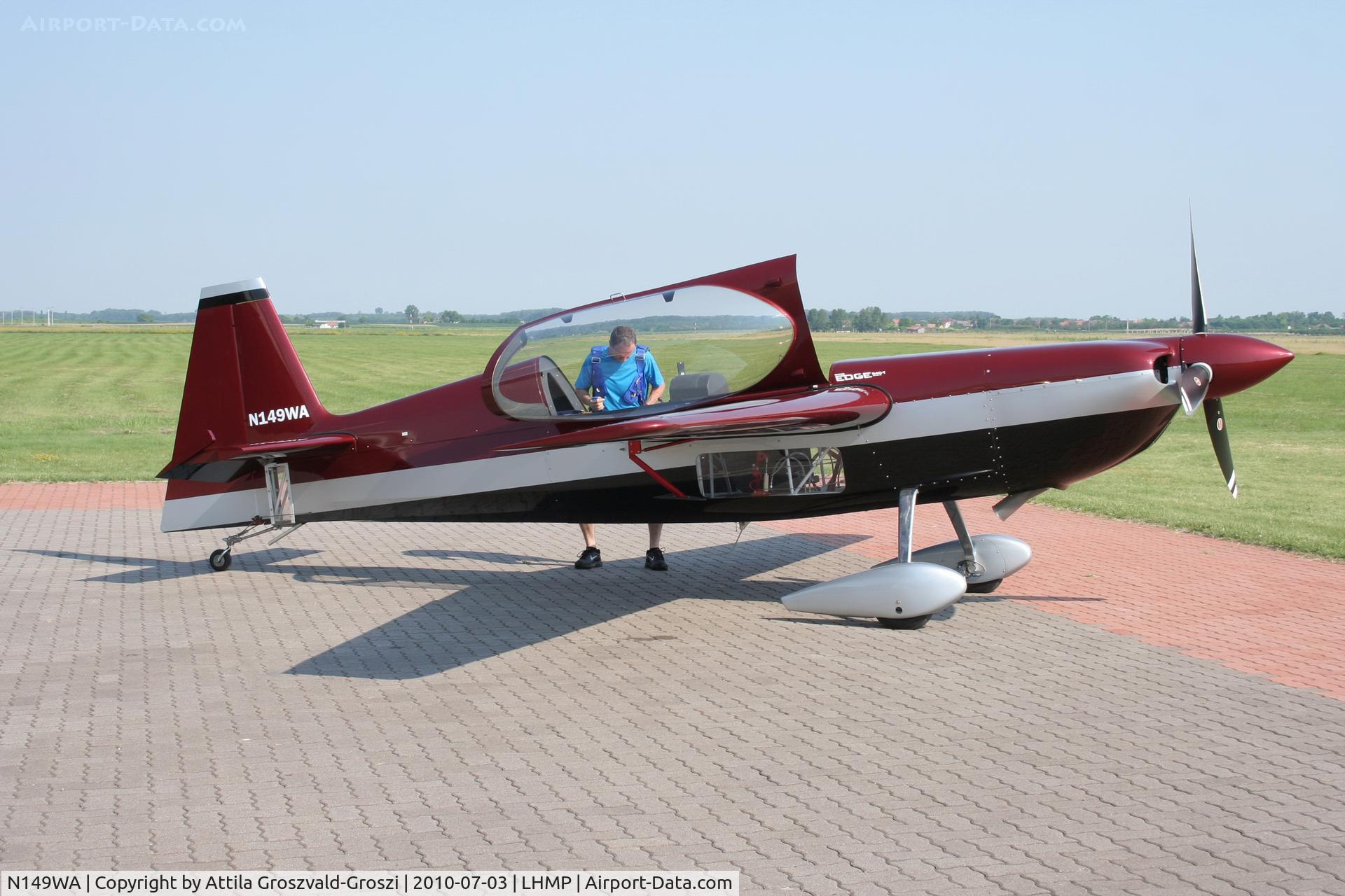 N149WA, Zivko Edge 540T C/N 2021, Kecskemét-Matkó Airport, Hungary. Preparation before flying.