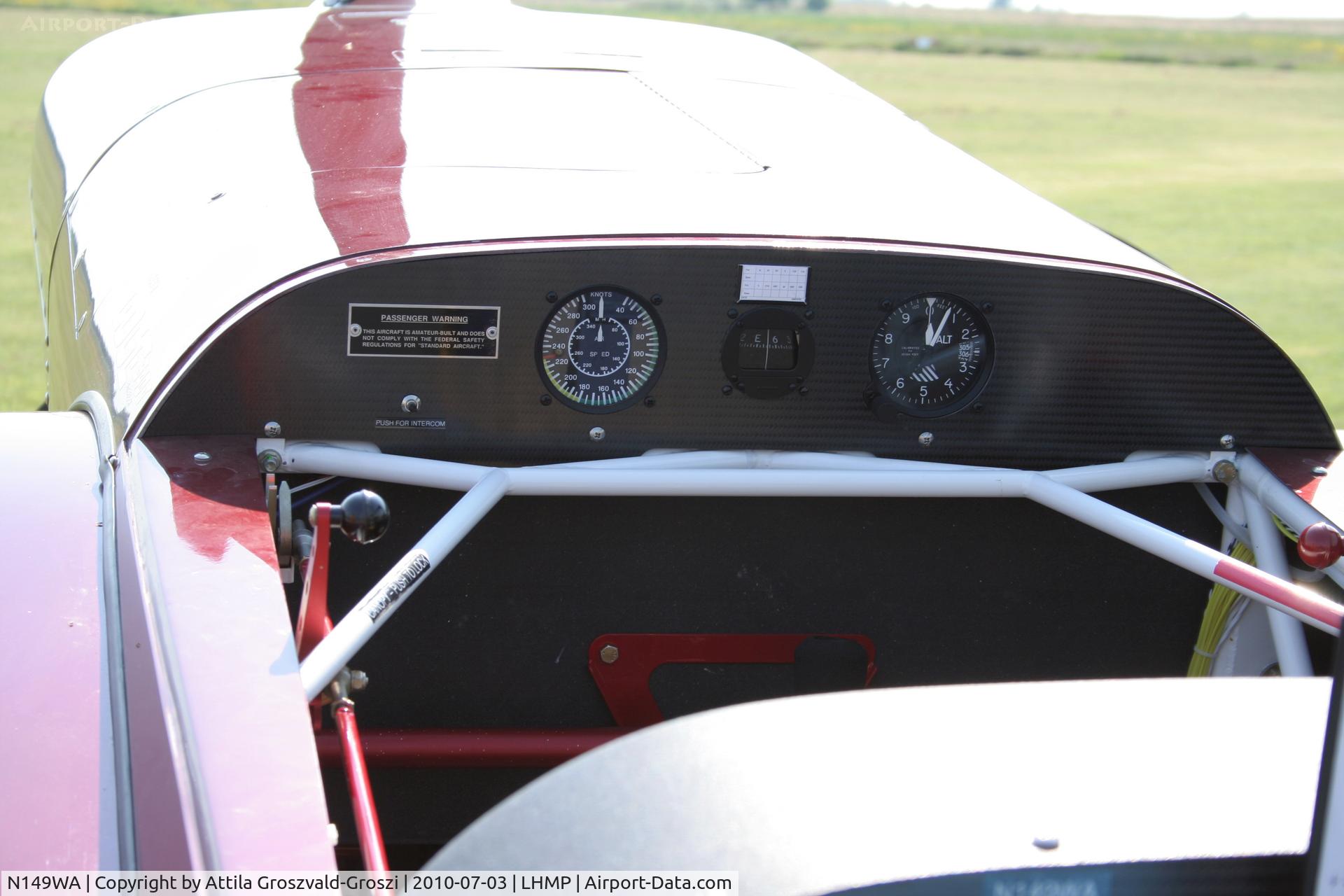 N149WA, Zivko Edge 540T C/N 2021, Kecskemét-Matkó Airport, Hungary. Cocpit