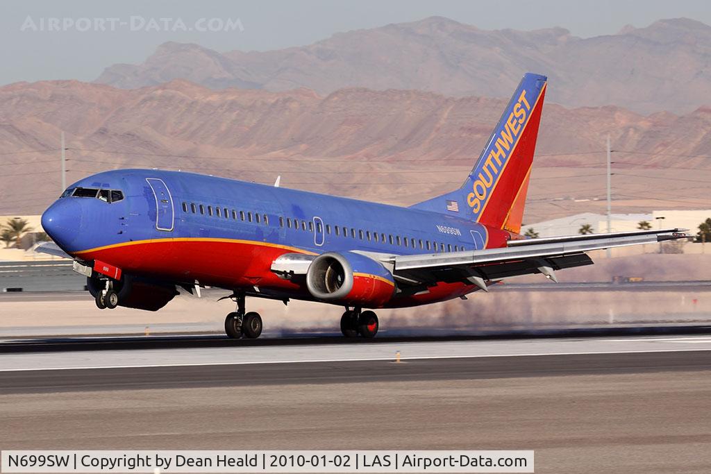 N699SW, 1987 Boeing 737-3Y0 C/N 23826, Southwest Airlines N699SW (FLT SWA3022) from Salt Lake City Int'l (KSLC) landing RWY 25L.
