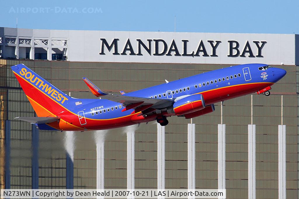 N273WN, 2007 Boeing 737-7H4 C/N 32528, Southwest Airlines N273WN (FLT SWA1979), with the 
