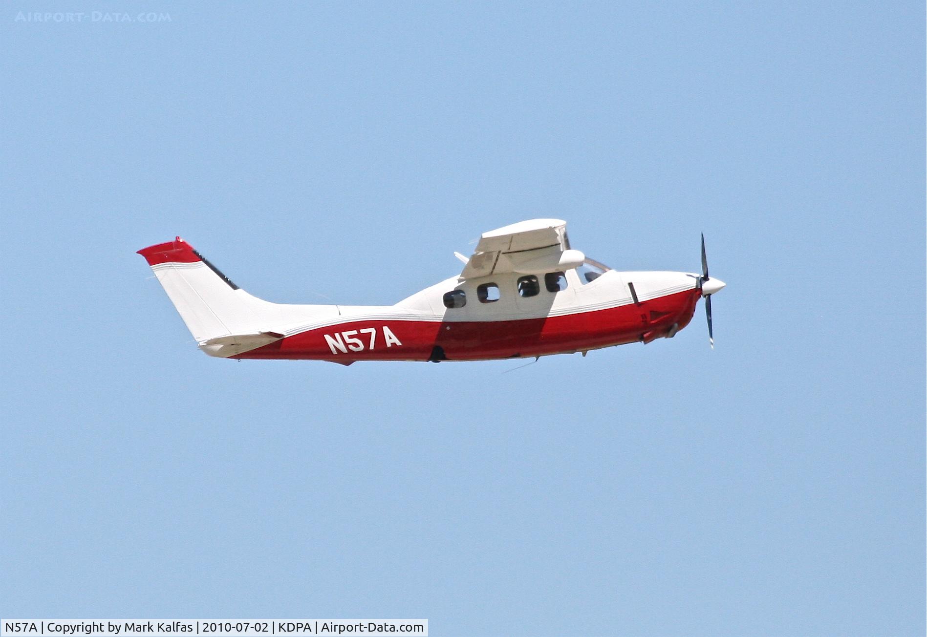 N57A, 1980 Cessna P210N Pressurised Centurion C/N P21000564, CONDOMINIUM INSURANCE SPECIALISTS OF AMERICA INC Cessna C210/T Centurion, departing 20R KDPA en-route to KRHI via 3CK.
