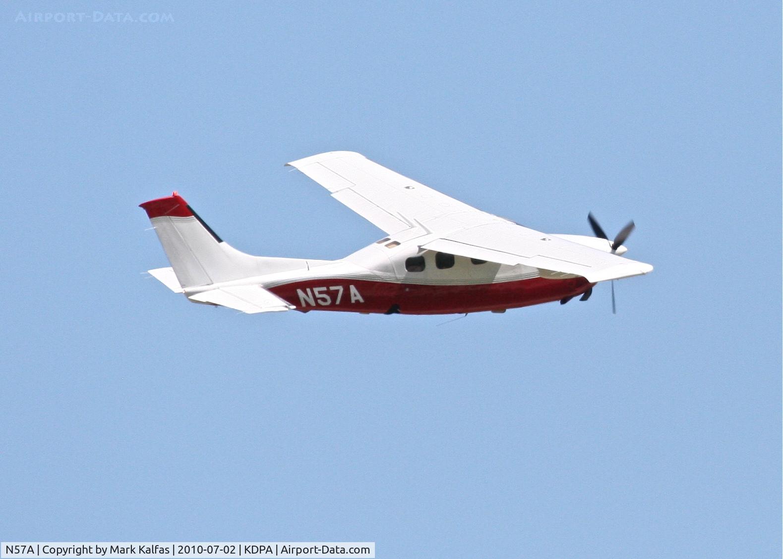 N57A, 1980 Cessna P210N Pressurised Centurion C/N P21000564, CONDOMINIUM INSURANCE SPECIALISTS OF AMERICA INC Cessna C210/T Centurion, departing 20R KDPA en-route to KRHI via 3CK.