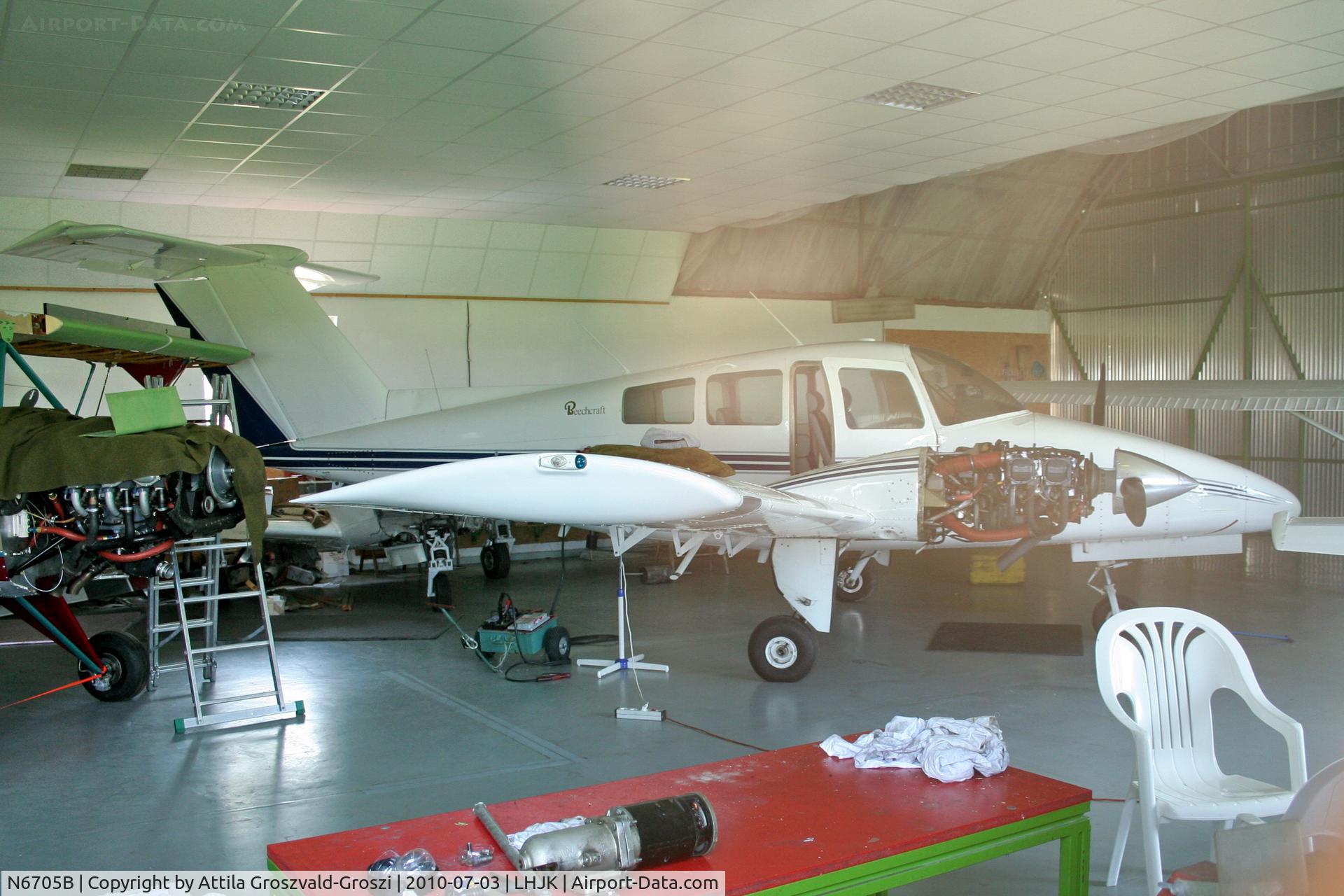 N6705B, 1979 Beech 76 Duchess C/N ME-292, Jakabszállás Airport, Hungary - Mészi Air Hangar.
