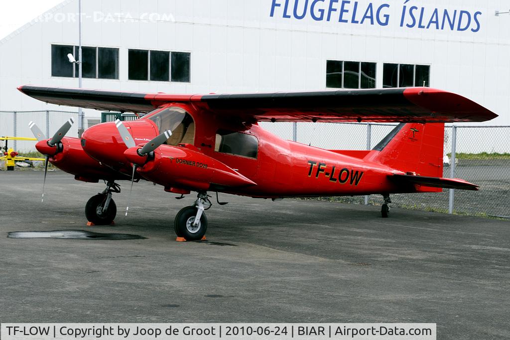 TF-LOW, Dornier Do-28B-1 Skyservant C/N 3091, A rare breed nowadays is the Do-28B. This one is privately owned and stationed at Akureyri (IS).
