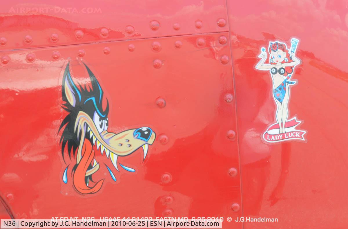 N36, 1944 North American AT-6F Texan C/N 121-42765, N36 starboard cowling