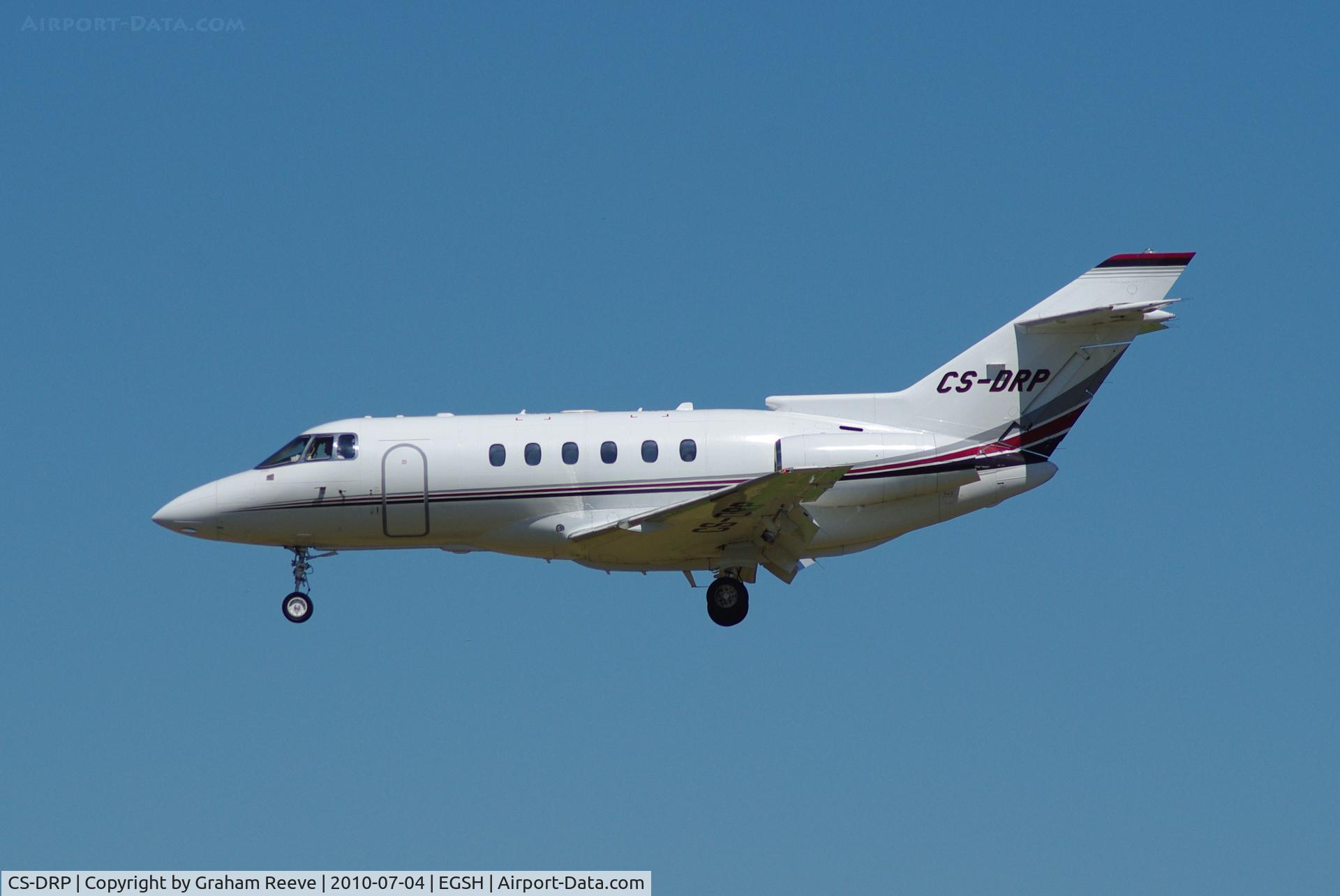 CS-DRP, 2006 Raytheon Hawker 800XP C/N 258779, Landing at Norwich.