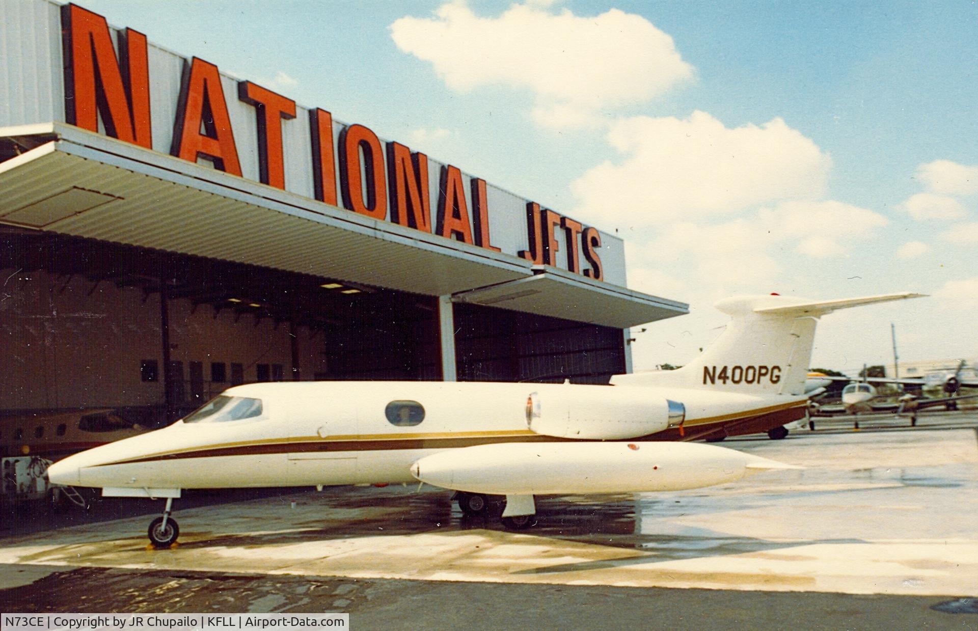 N73CE, 1965 Learjet 23 C/N 23-068, N73CE when it was registered as N400PG. Photo taken at KFLL 1984