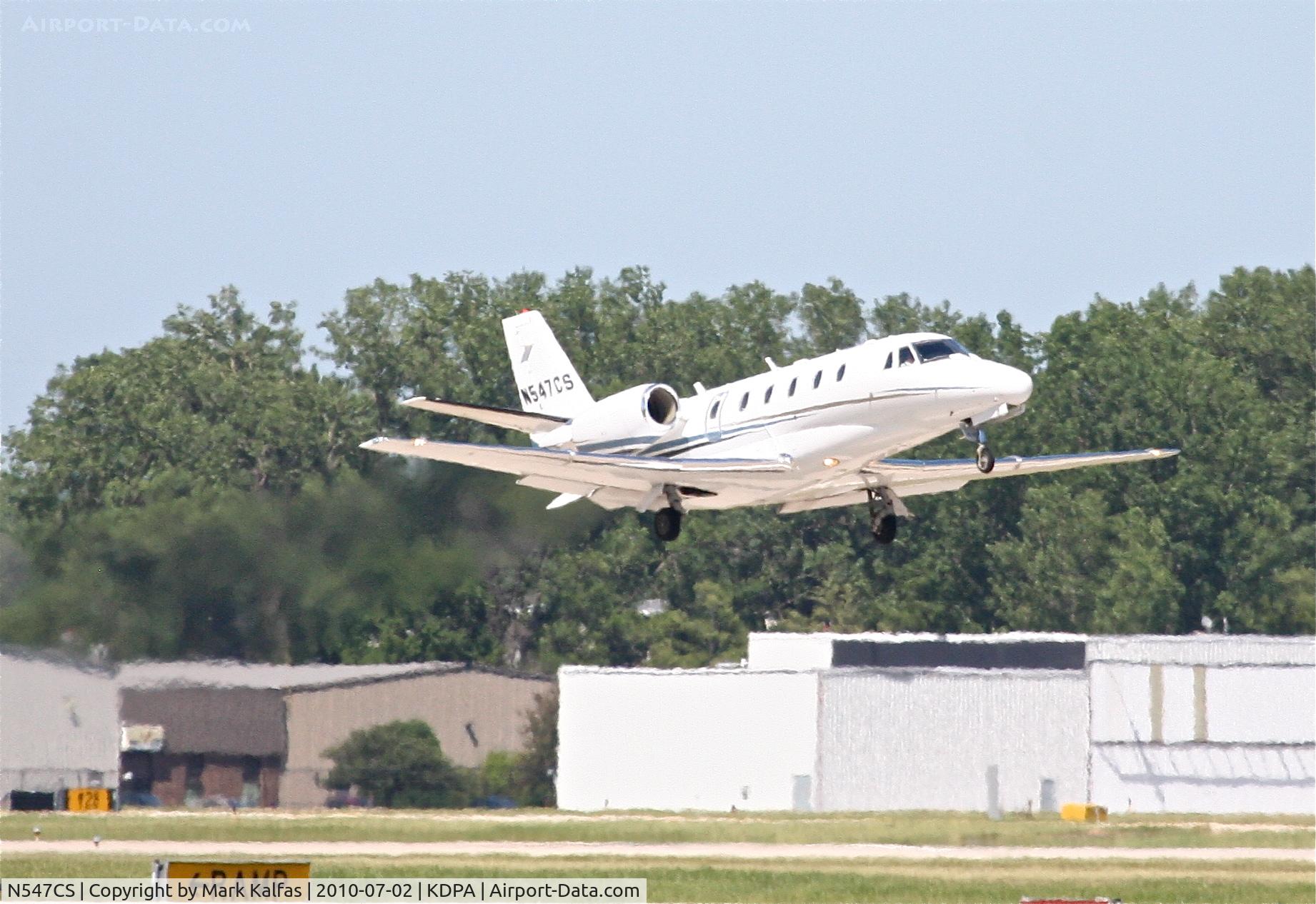 N547CS, 2005 Cessna 560XL Citation XLS C/N 560-5542, CITATIONSHARES SALES INC Cessna 560XL Excel, N547CS departing 20R KDPA en-route to KINT.