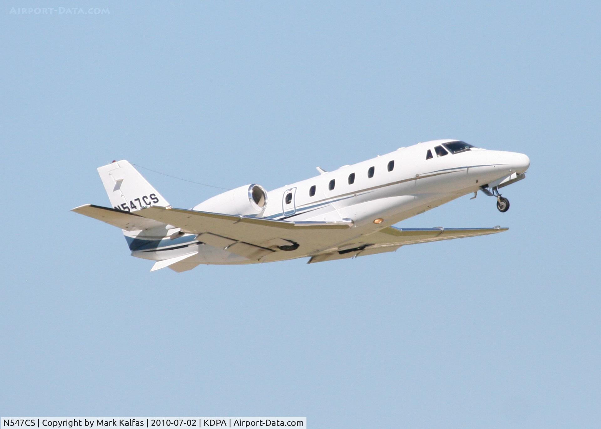 N547CS, 2005 Cessna 560XL Citation XLS C/N 560-5542, CITATIONSHARES SALES INC Cessna 560XL Excel, N547CS departing 20R KDPA en-route to KINT.