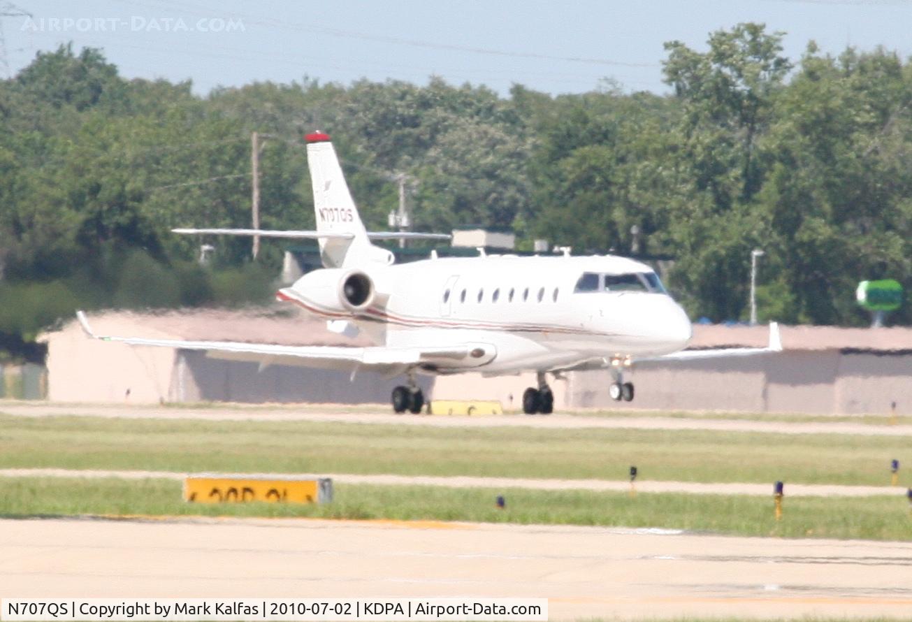 N707QS, 2002 Israel Aircraft Industries Gulfstream 200 C/N 066, NetJets IAI Gulfstream G200, N707QS arriving 20R KDPA from KSTL.