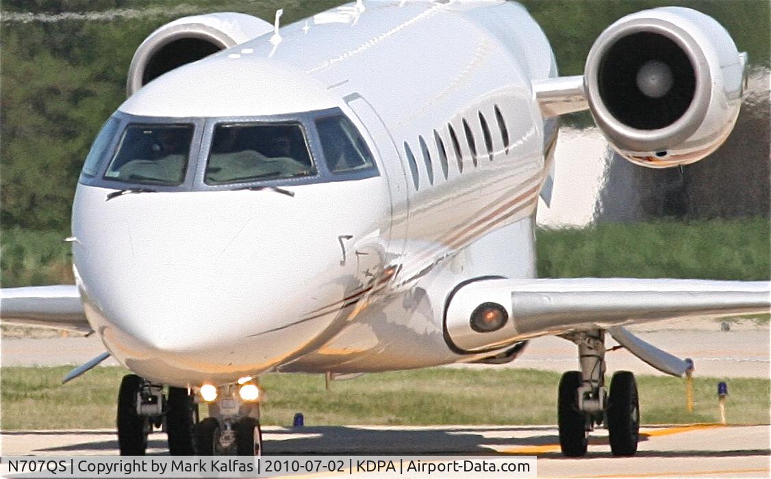 N707QS, 2002 Israel Aircraft Industries Gulfstream 200 C/N 066, NetJets IAI Gulfstream G200, N707QS taxiway R-6 KDPA arriving from KSTL.