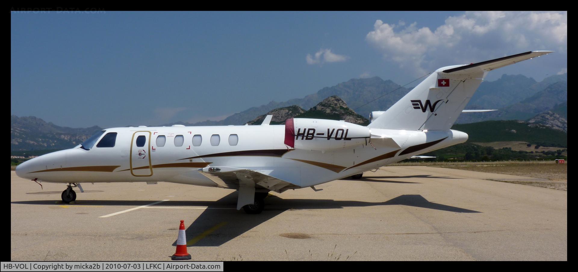HB-VOL, 2007 Cessna 525A CitationJet CJ2+ C/N 525A-0341, Parked.