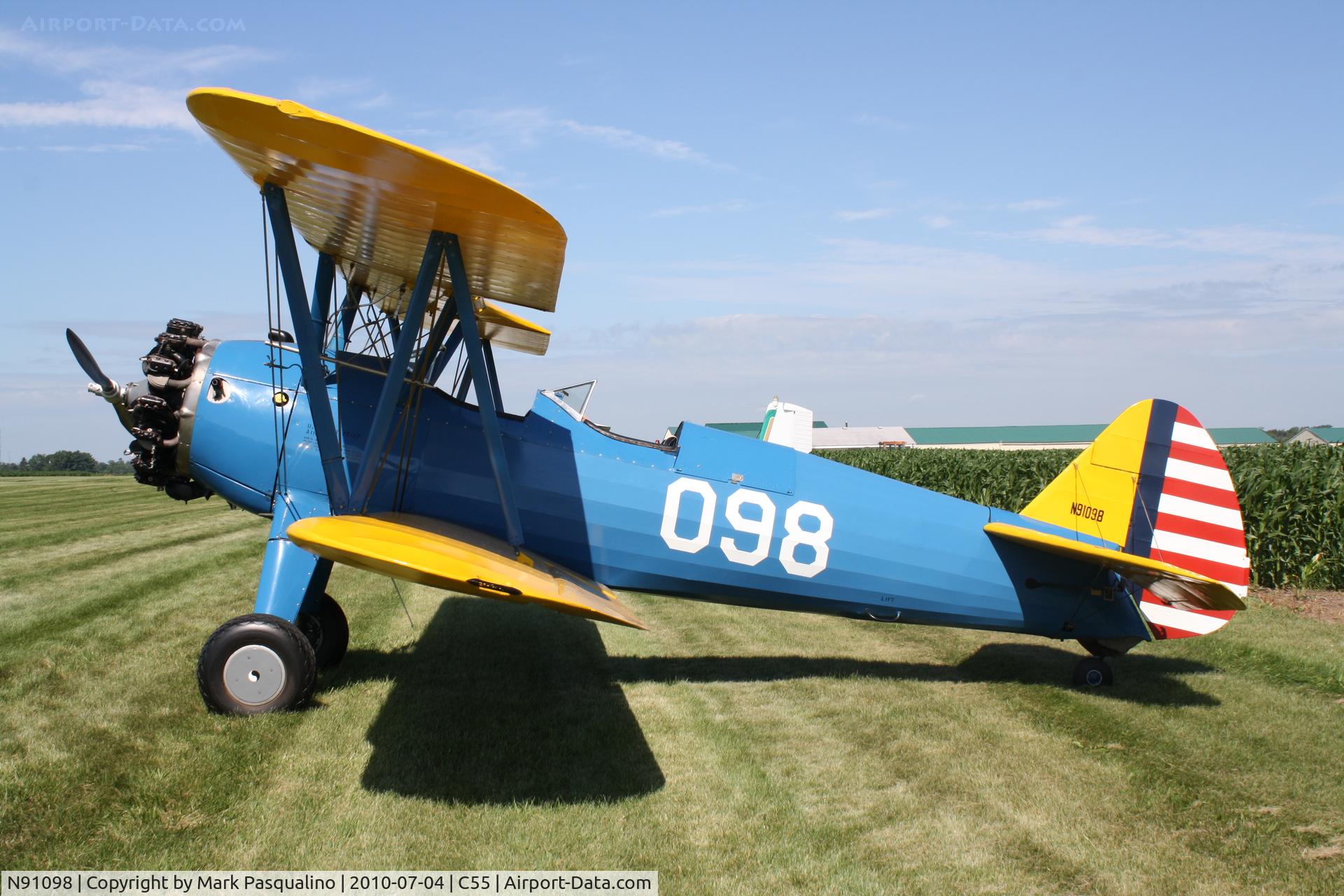 N91098, 1943 Boeing B75N1 C/N 75-7780, Stearman