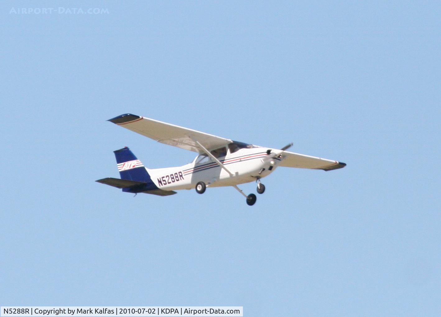 N5288R, 1974 Cessna 172M C/N 17263502, AIRLINE TRANSPORT PROFESSIONALS CORP,  Cessna 172M N5288R departing 2L KDPA for some pattern work.