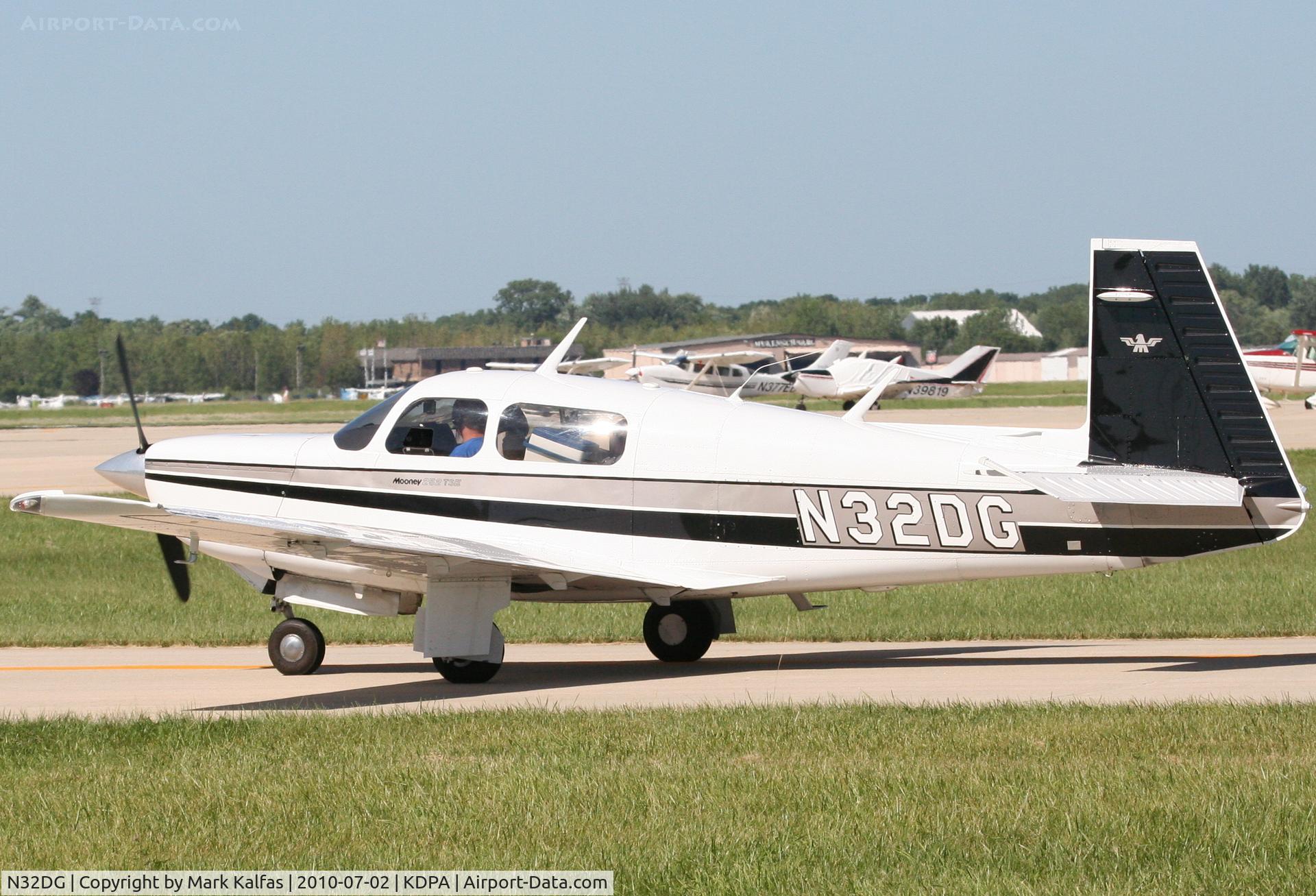 N32DG, Mooney M20K C/N 25-1128, Mooney M-20 Turbo N32DG arriving KDPA from KLPR.