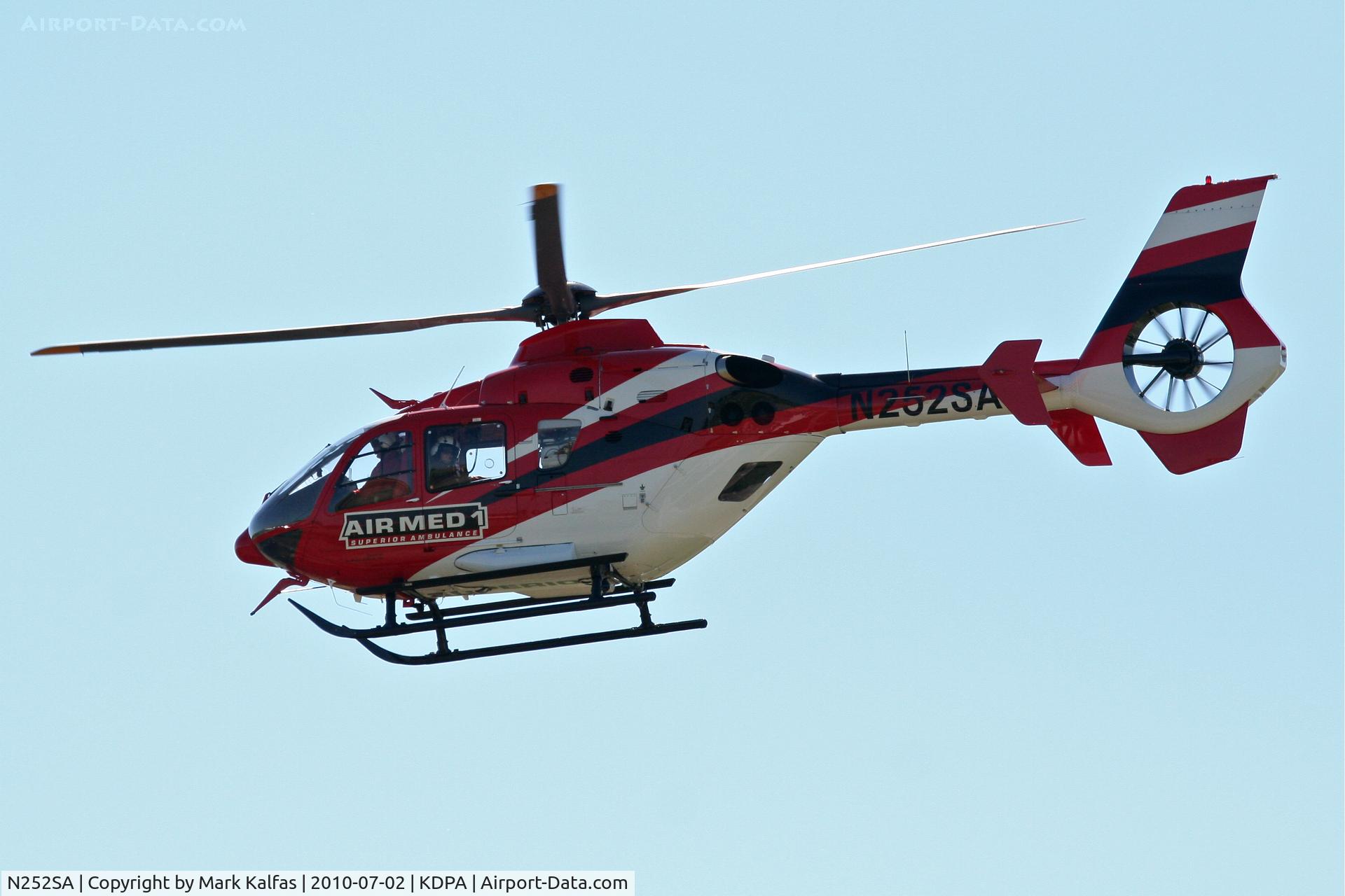 N252SA, 2008 Eurocopter EC-135P-2+ C/N 0707, BENNETT AVIATION AirMed Eurocopter EC 135P2, N252SA departing KDPA.