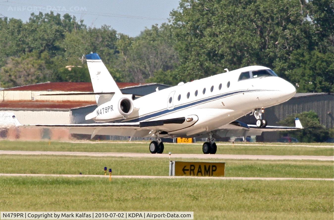 N479PR, 2000 Israel Aircraft Industries IAI-1126 Galaxy C/N 008, HWK LLC, IAI Gulfstream G200, N479PR arriving 20R KDPA after a brief training flight over Western Illinois.