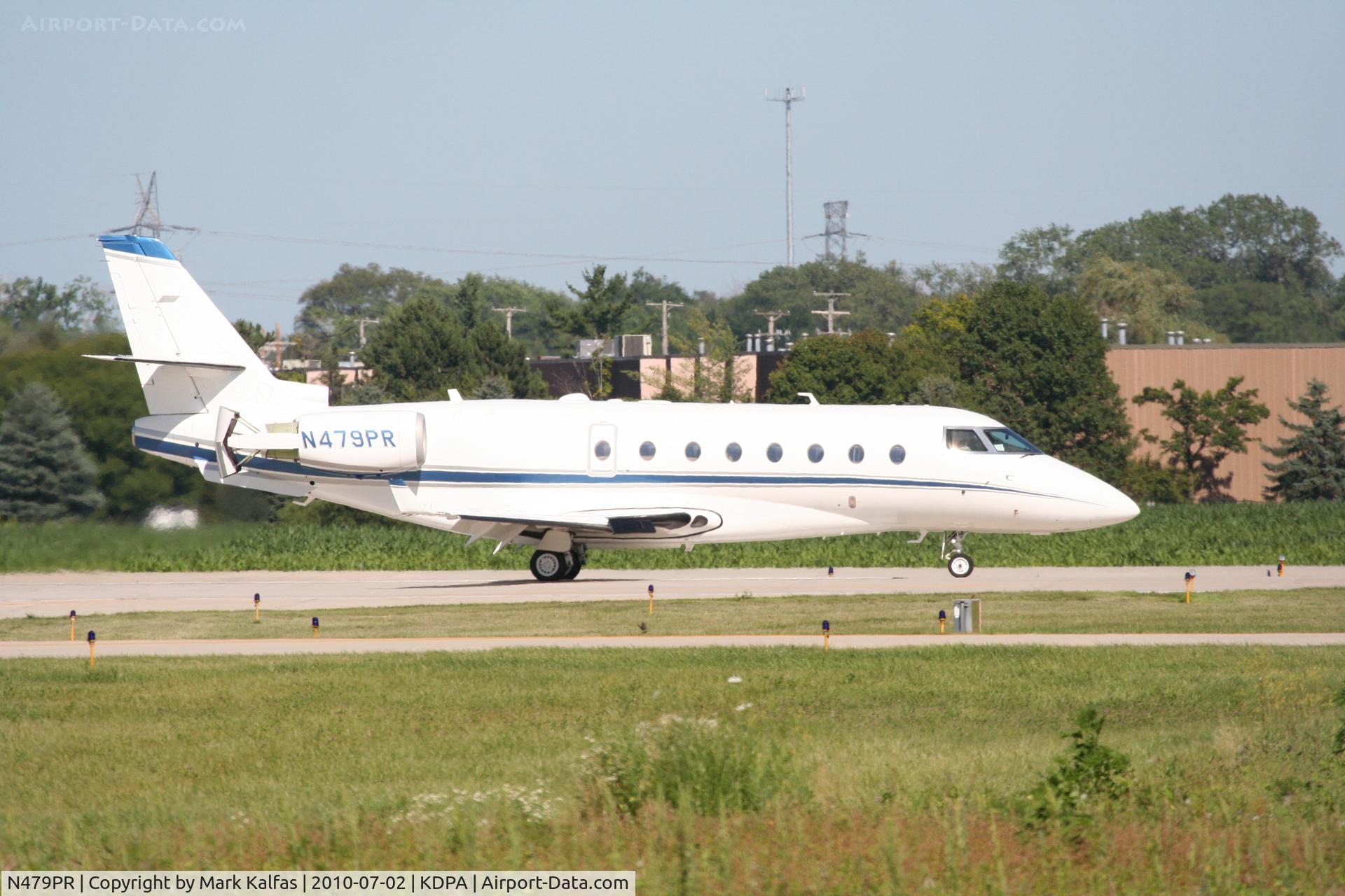 N479PR, 2000 Israel Aircraft Industries IAI-1126 Galaxy C/N 008, HWK LLC, IAI Gulfstream G200, N479PR arriving 20R KDPA after a brief training flight over Western Illinois.