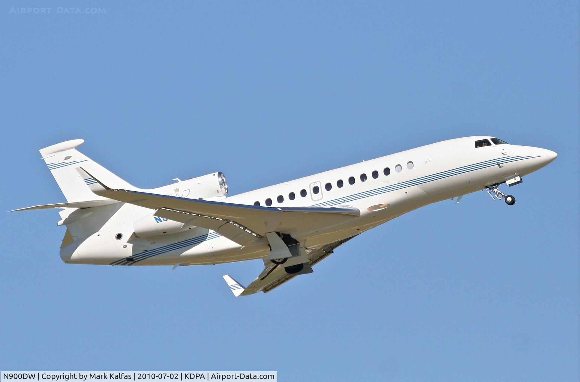 N900DW, 2008 Dassault Falcon 7X C/N 39, WHITECO Dassault Aviation FALCON 7X, N900DW departing 20R KDPA for a quick hop to KRFD.