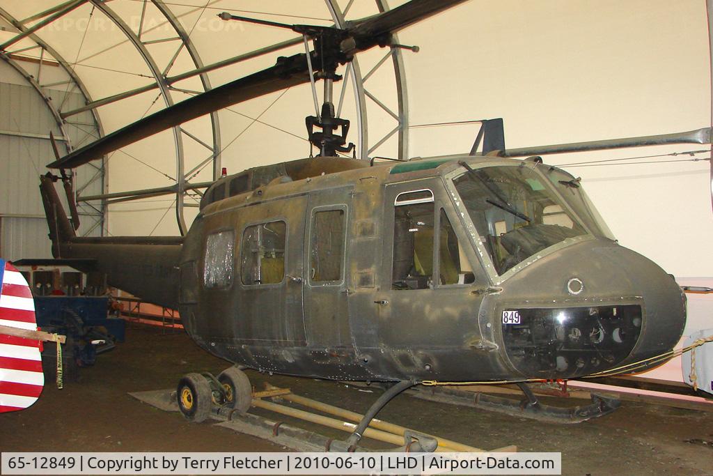 65-12849, 1965 Bell UH-1H Iroquois C/N 5186, Bell UH-1D Iroquois that served in Vietnam preserved at Alaska Aviation Heritage Museum at Lake Hood Anchorage