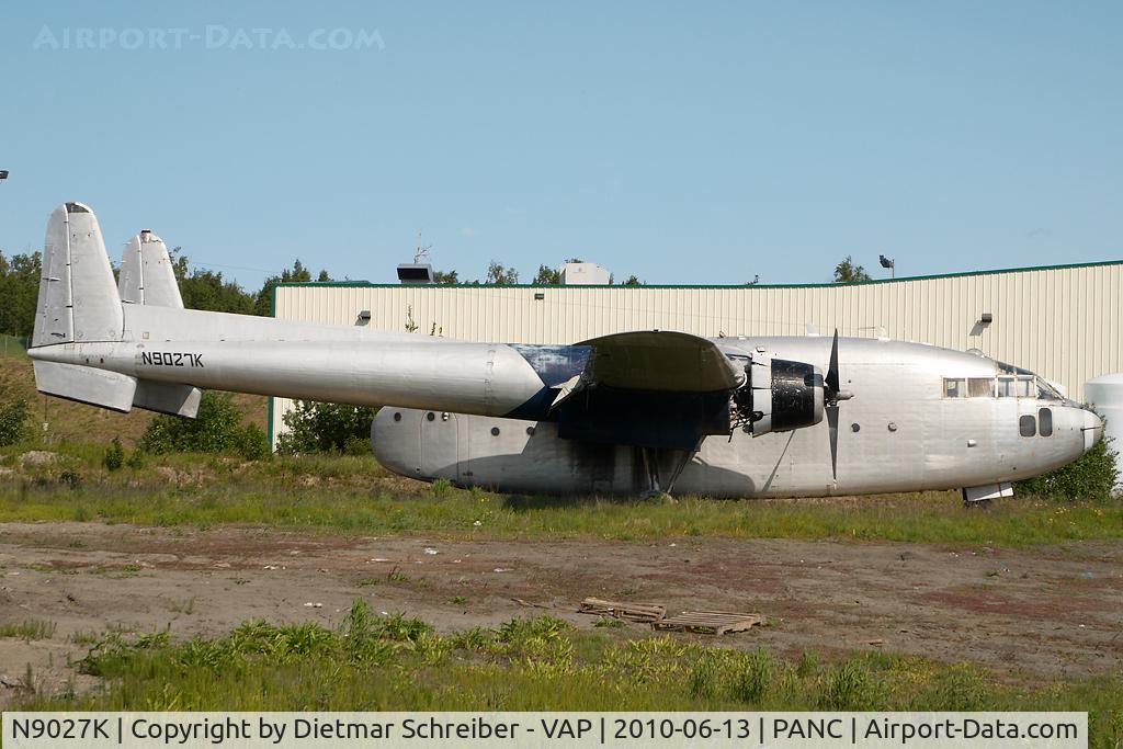 N9027K, 1953 Fairchild C-119G Flying Boxcar C/N 176, C119 stored at ANC
