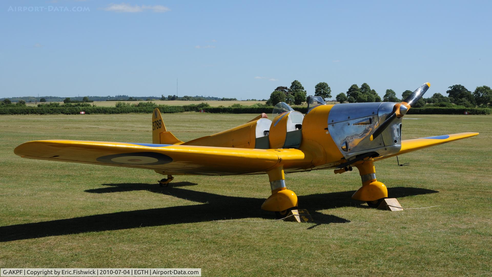 G-AKPF, 1941 Miles M14A Hawk Trainer 3 C/N 2228, 3. N3788 at Shuttleworth American Air Display 4th. July 2010