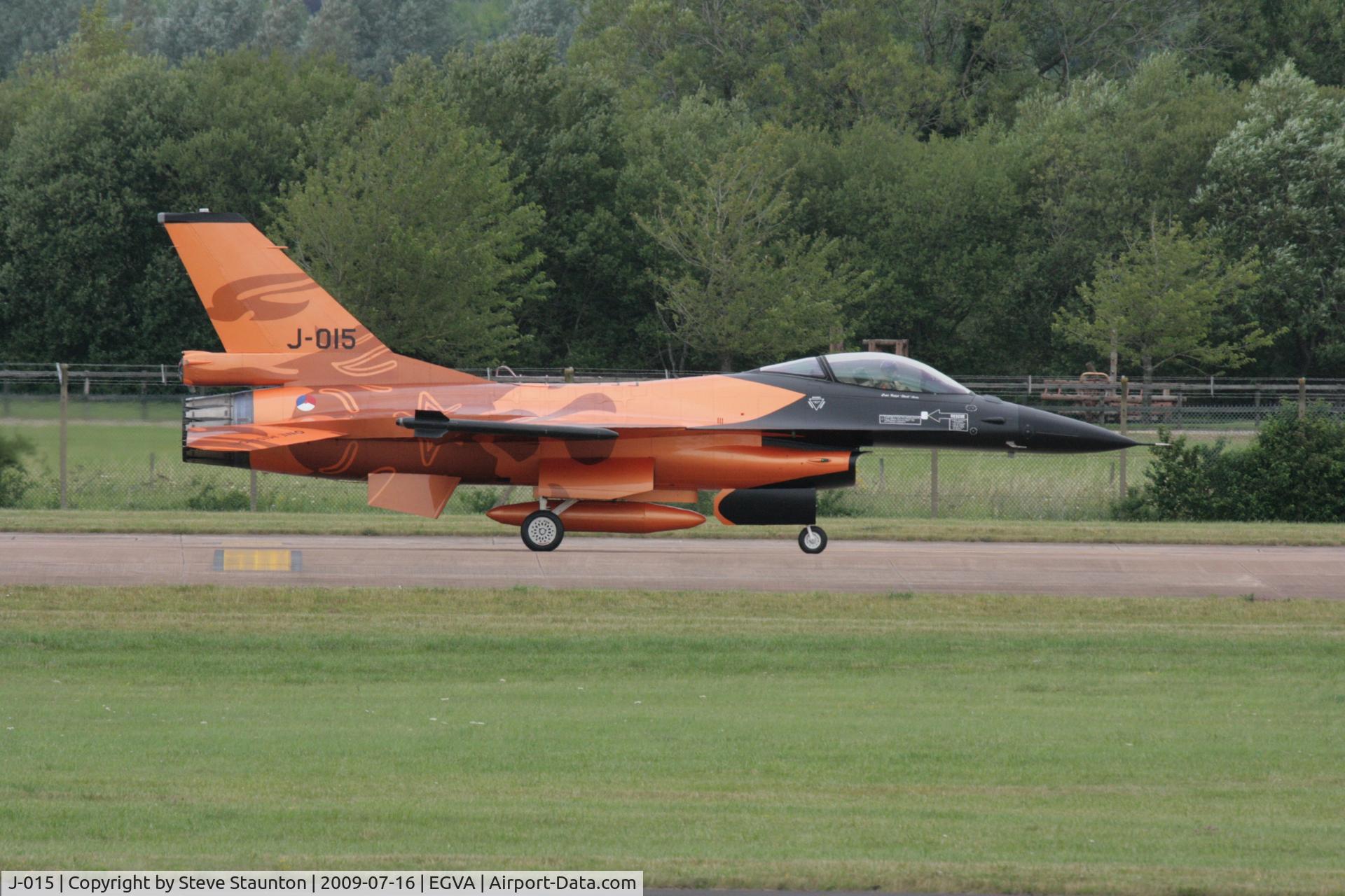 J-015, 1991 Fokker F-16A Fighting Falcon C/N 6D-171, Taken at the Royal International Air Tattoo 2009