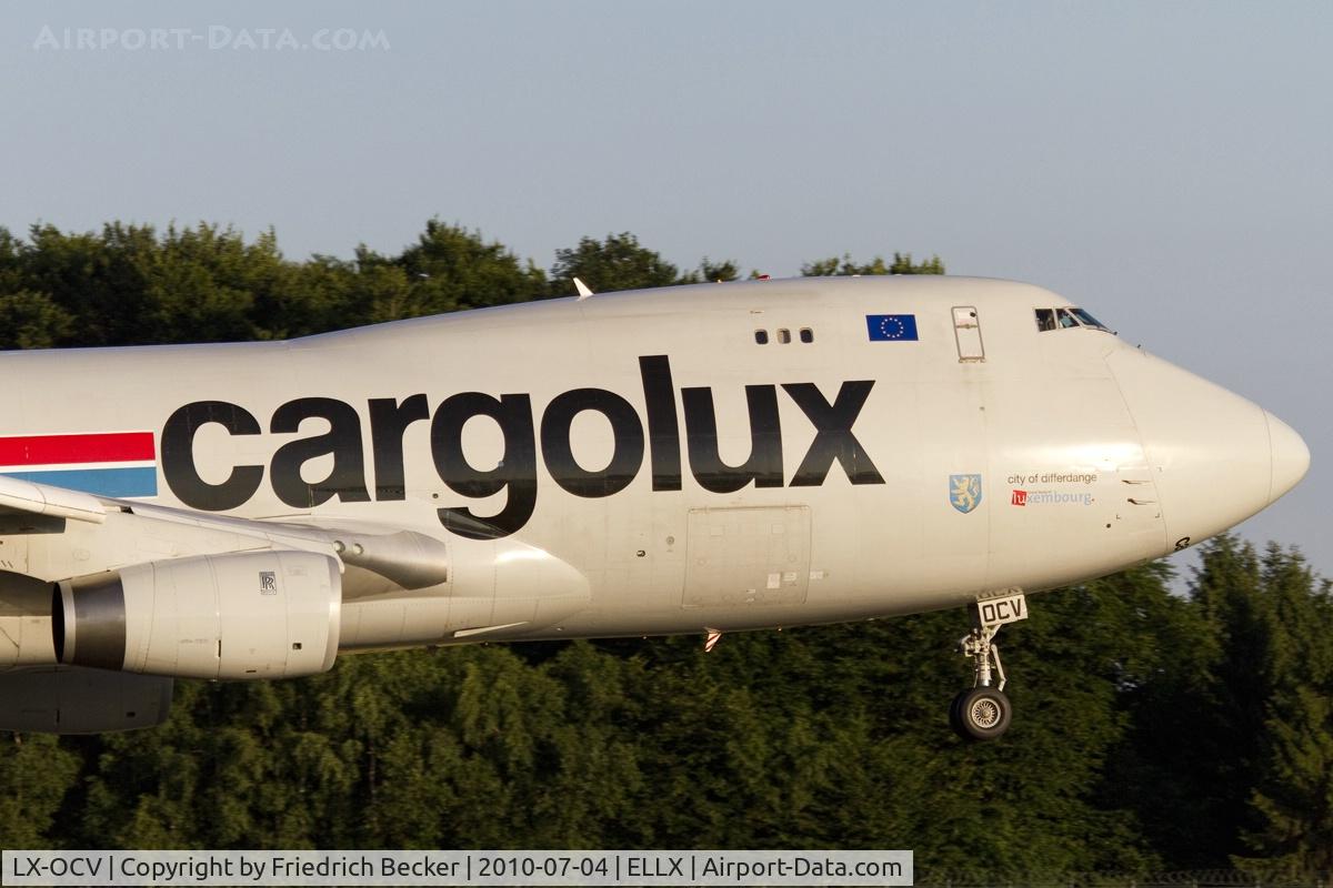 LX-OCV, 1999 Boeing 747-4R7F/SCD C/N 29731, short final RW24