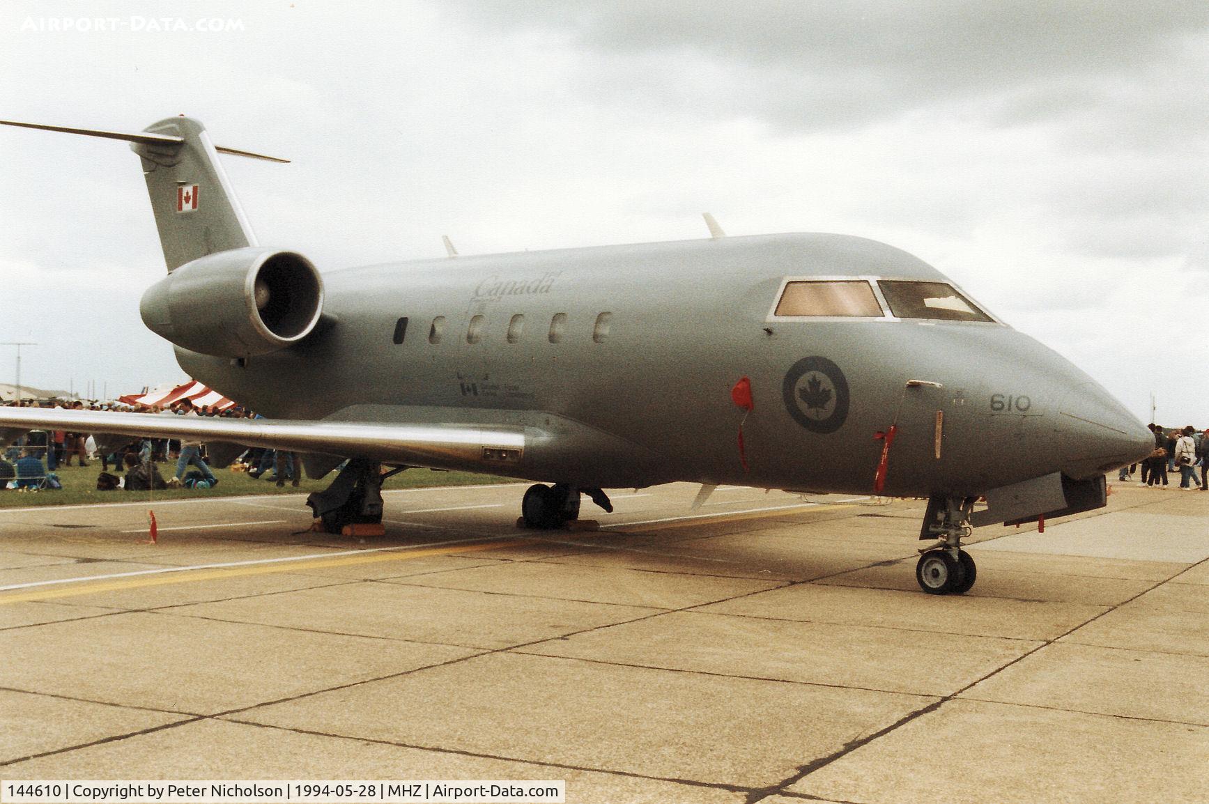 144610, 1981 Canadair CC-144A Challenger (600S/CL-600-1A11) C/N 1022, CC-144 Challenger of 434 Squadron Canadian Armed Forces on display at the 1994 Mildenhall Air Fete.