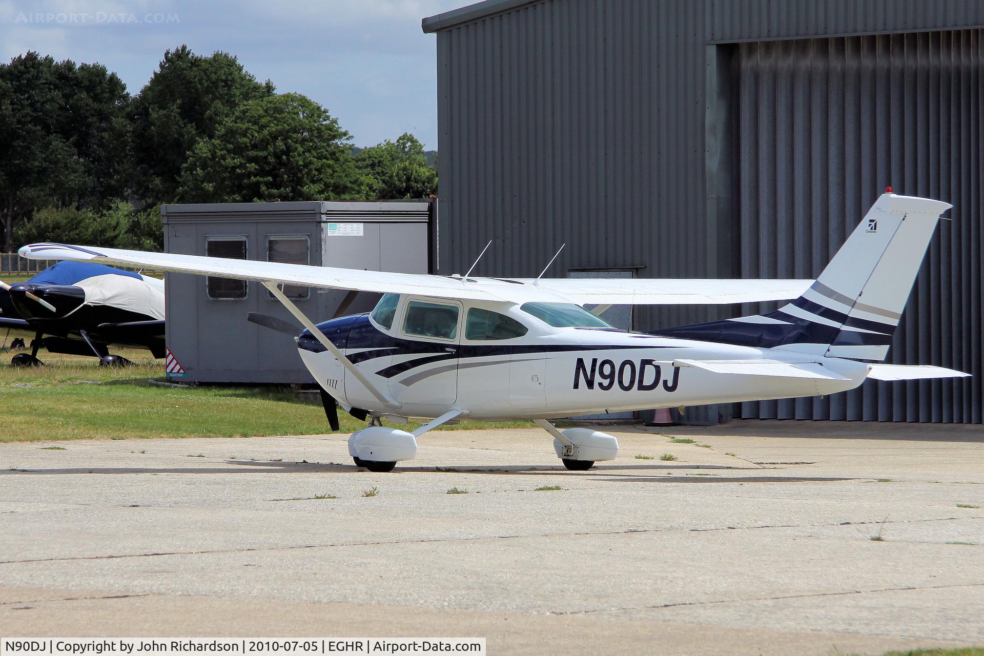 N90DJ, 1979 Reims F182Q C/N 0091, Parked at Goodwood
