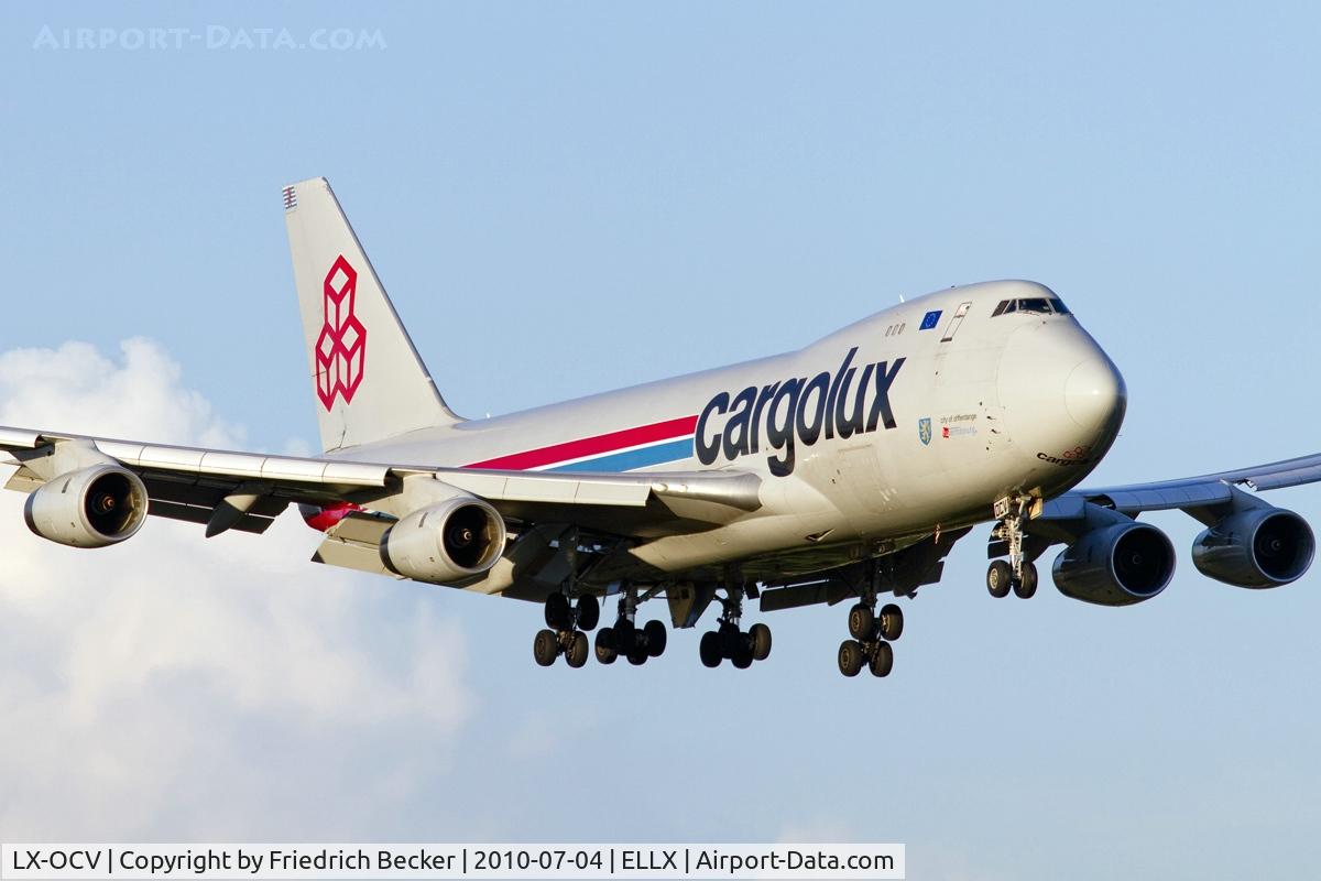 LX-OCV, 1999 Boeing 747-4R7F/SCD C/N 29731, short final RW24