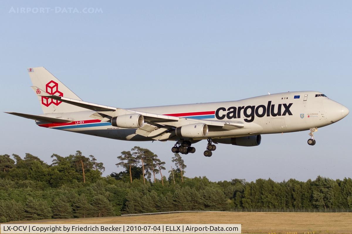 LX-OCV, 1999 Boeing 747-4R7F/SCD C/N 29731, short final RW24