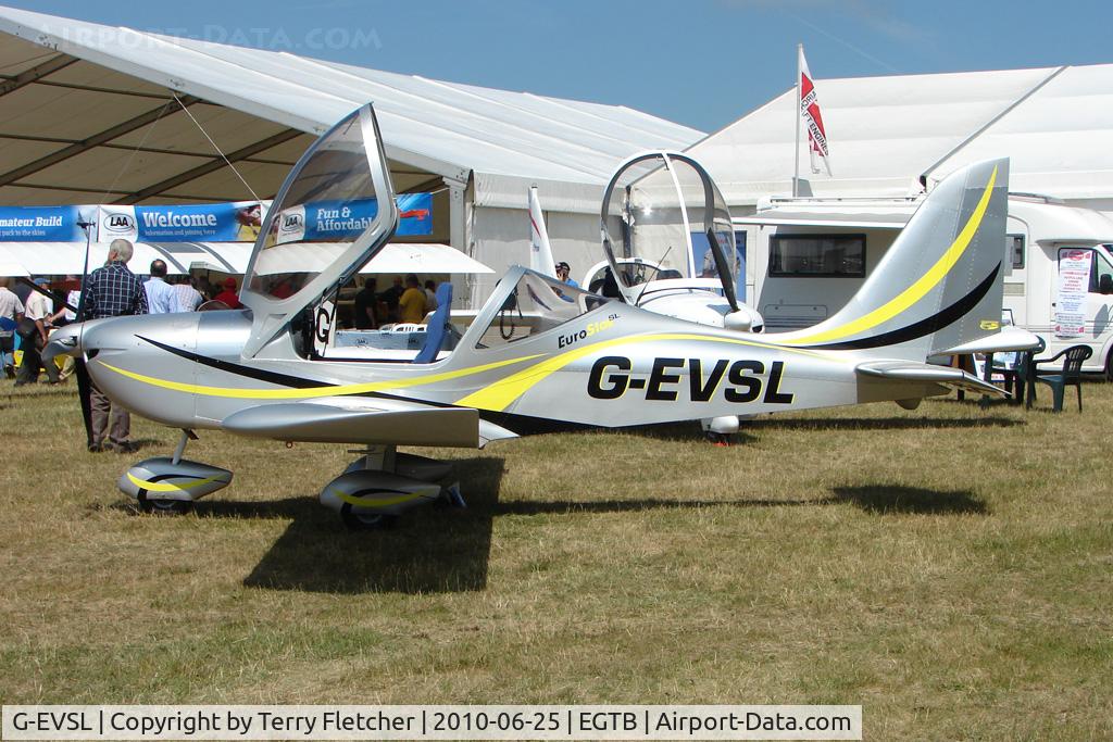 G-EVSL, 2009 Aerotechnik EV-97 Eurostar SL C/N LAA 315B-14891, Eurostar displayed at AeroExpo 2010