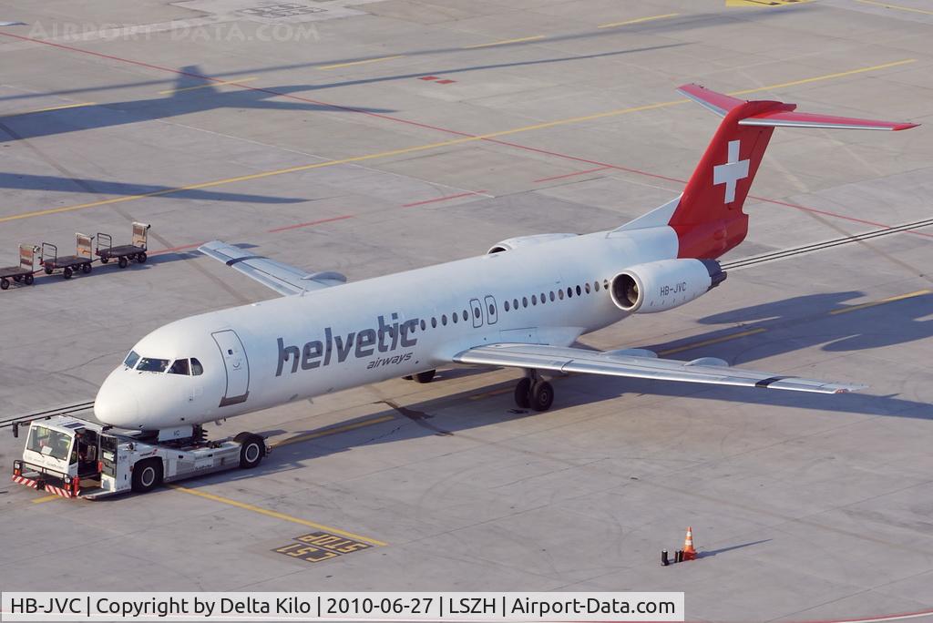 HB-JVC, 1994 Fokker 100 (F-28-0100) C/N 11501, OAW [2L] Helvetic