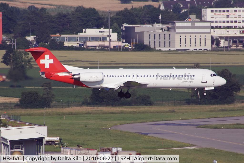 HB-JVG, 1993 Fokker 100 (F-28-0100) C/N 11478, OAW [2L] Helvetic