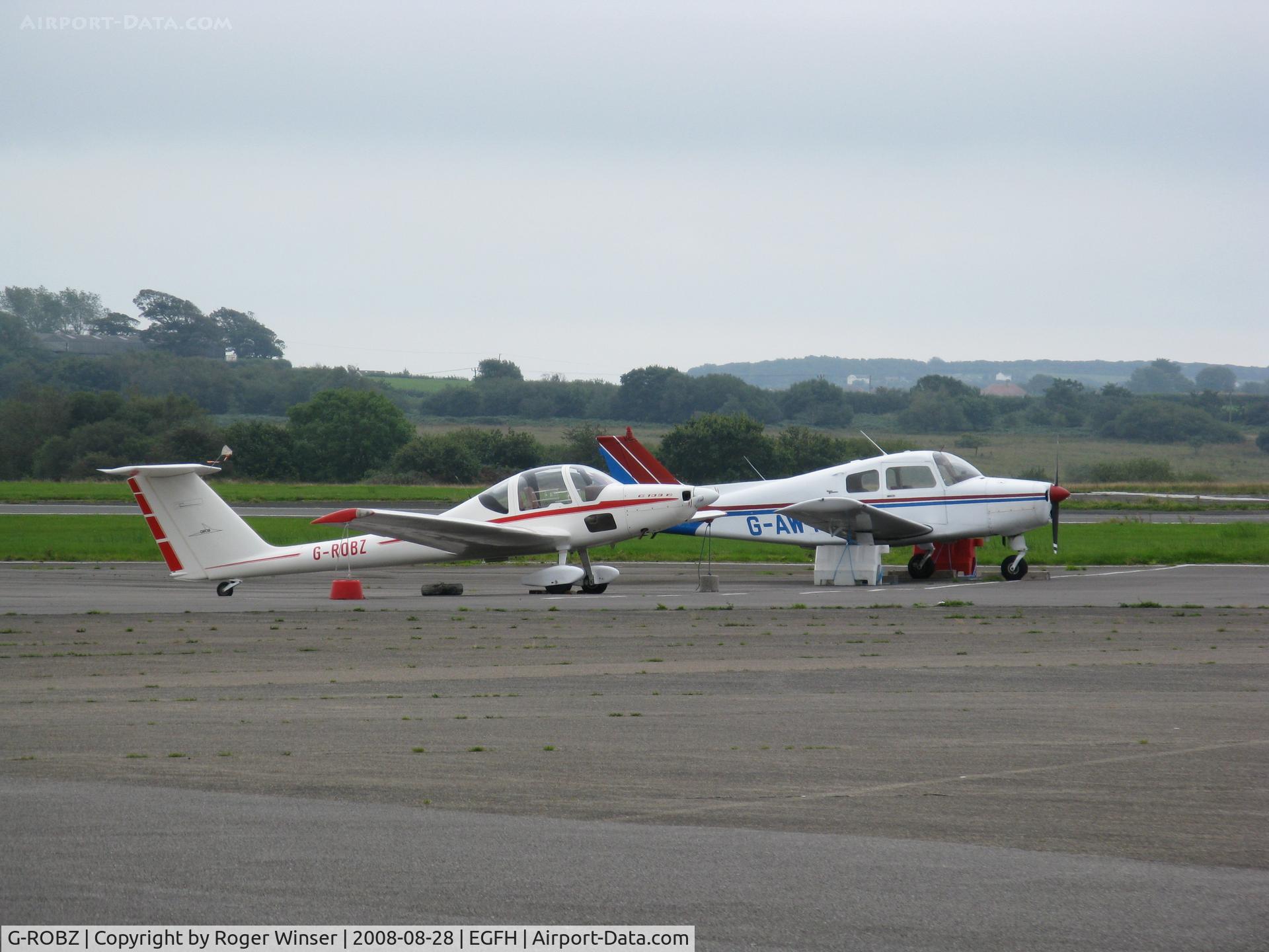 G-ROBZ, 1986 Grob G-109B C/N 6442, Stop over at Swansea Airport