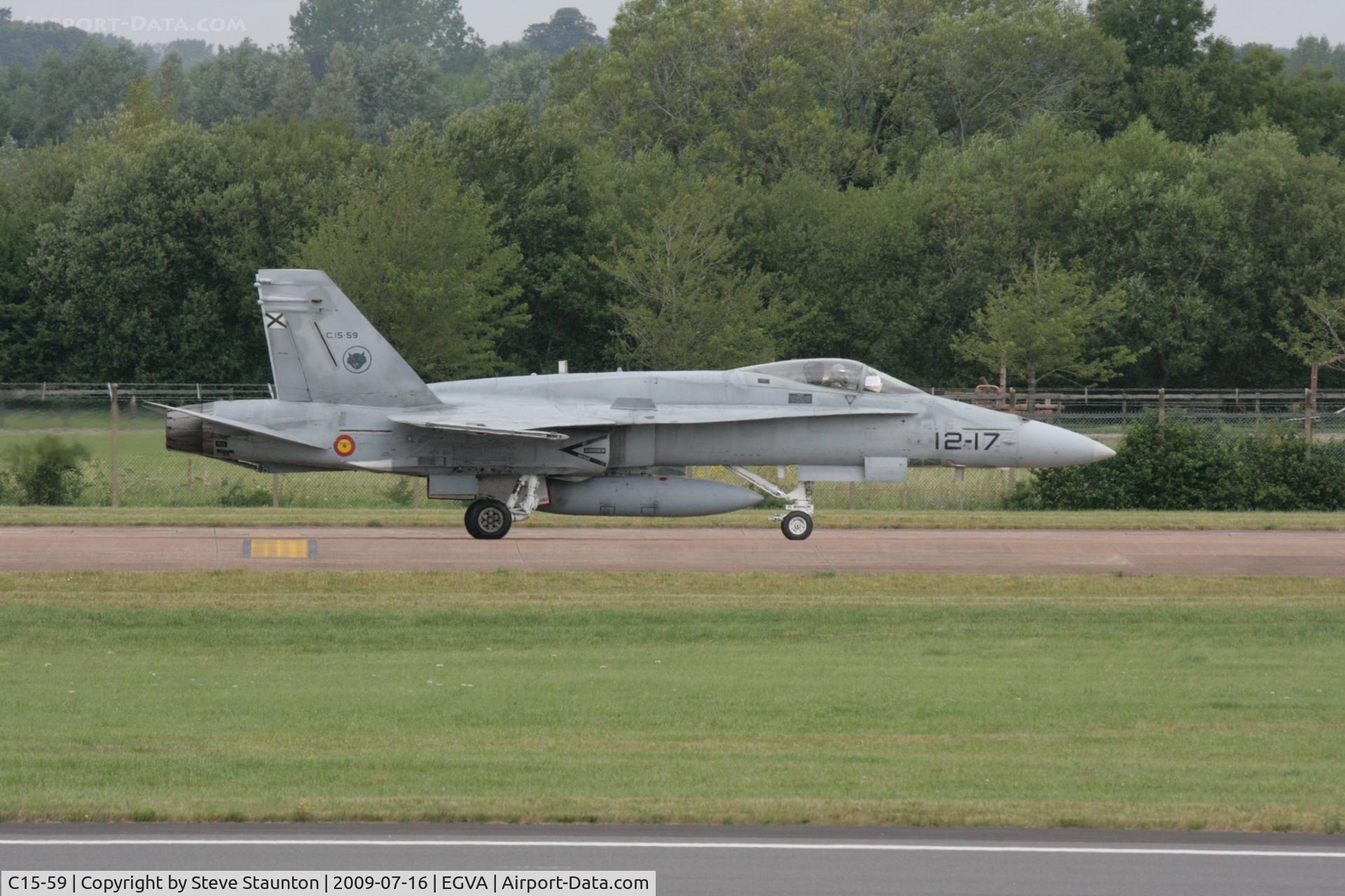 C15-59, McDonnell Douglas EF-18A+ Hornet C/N 0840/A581, Taken at the Royal International Air Tattoo 2009