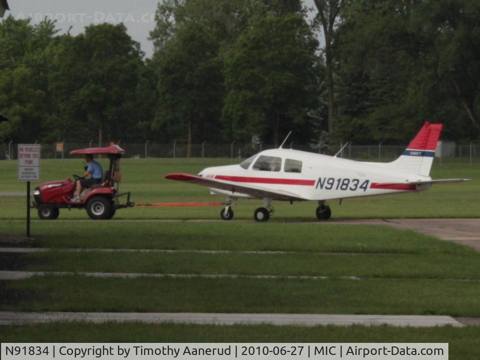 N91834, 1989 Piper PA-28-161 Cadet C/N 2841141, 1989 Piper PA-28-161, c/n: 2841141, under tow