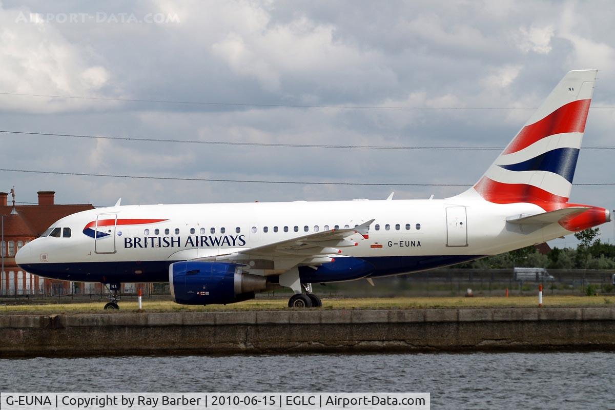 G-EUNA, 2009 Airbus A318-112 C/N 4007, Airbus A318-112 [4007] (British Airways) London City~G 15/06/2010. Seen arriving.