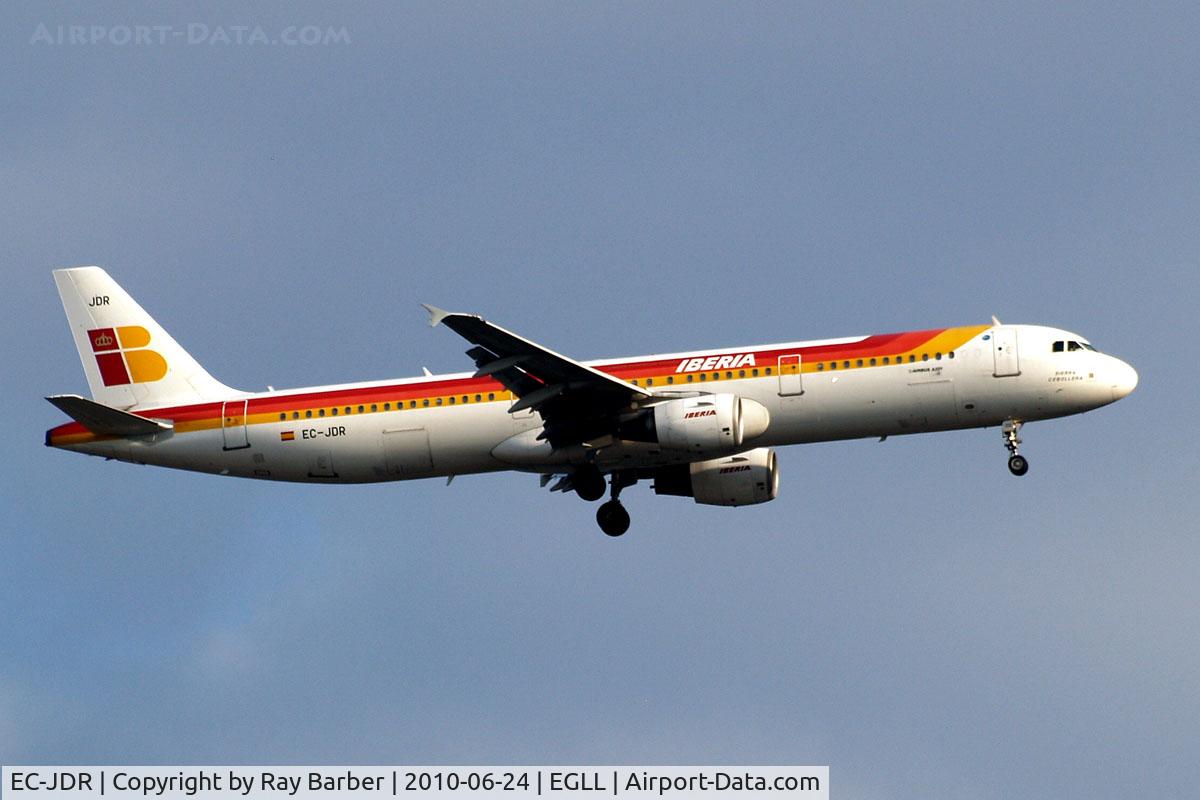 EC-JDR, 2005 Airbus A321-211 C/N 2488, Airbus A321-211 [2488] (Iberia) Home~G 24/06/2010. Seen arriving 27L.