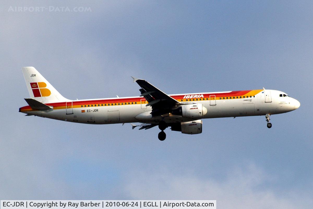 EC-JDR, 2005 Airbus A321-211 C/N 2488, Airbus A321-211 [2488] (Iberia) Home~G 24/06/2010. Seen arriving 27L.