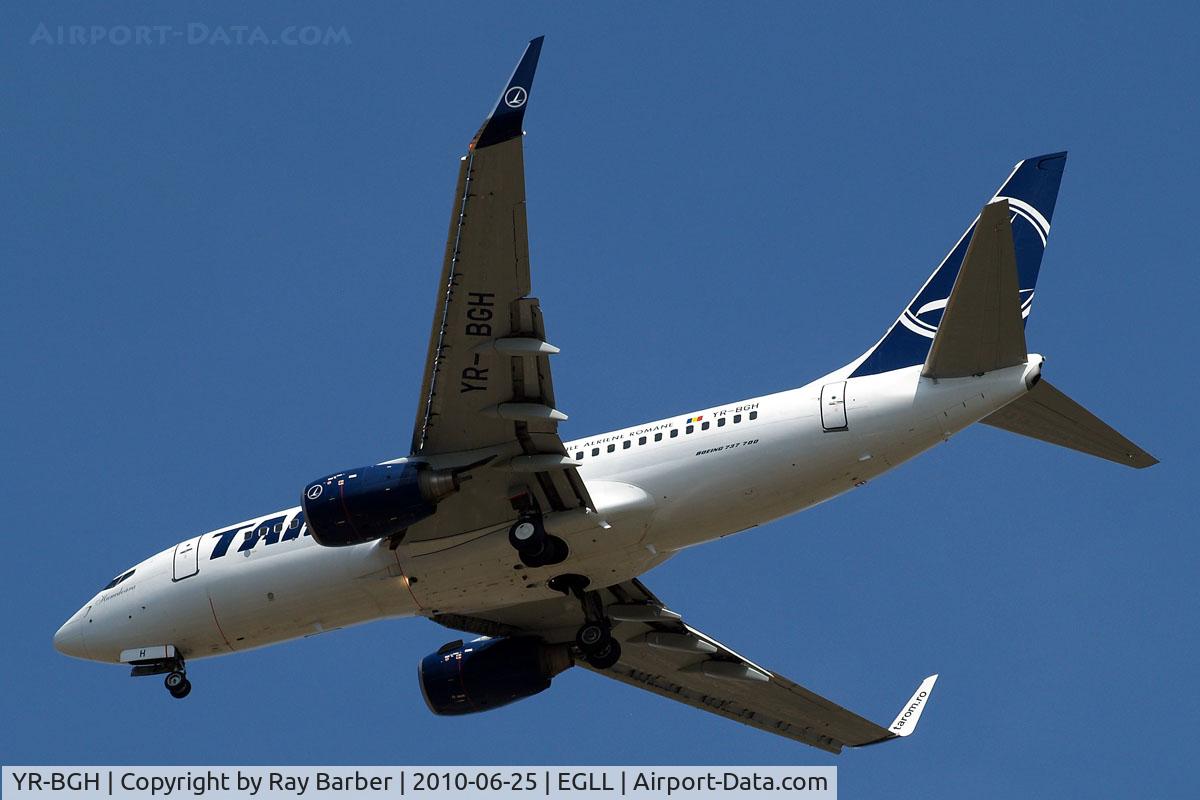 YR-BGH, 2003 Boeing 737-78J C/N 28438, Boeing 737-78J [28438] (TAROM) Home~G 25/06/2010. Seen arriving 27R 3 miles out.