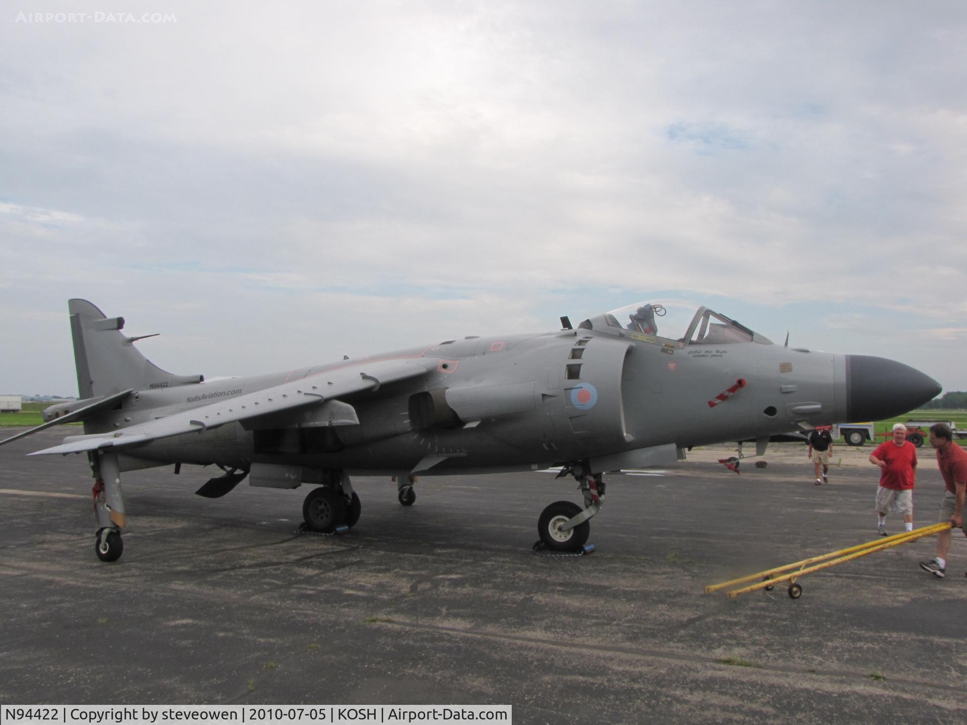 N94422, 1979 British Aerospace Sea Harrier F/A.2 C/N 41H-912002/DB2, World's first civilian/private owned Harrier Jump jet