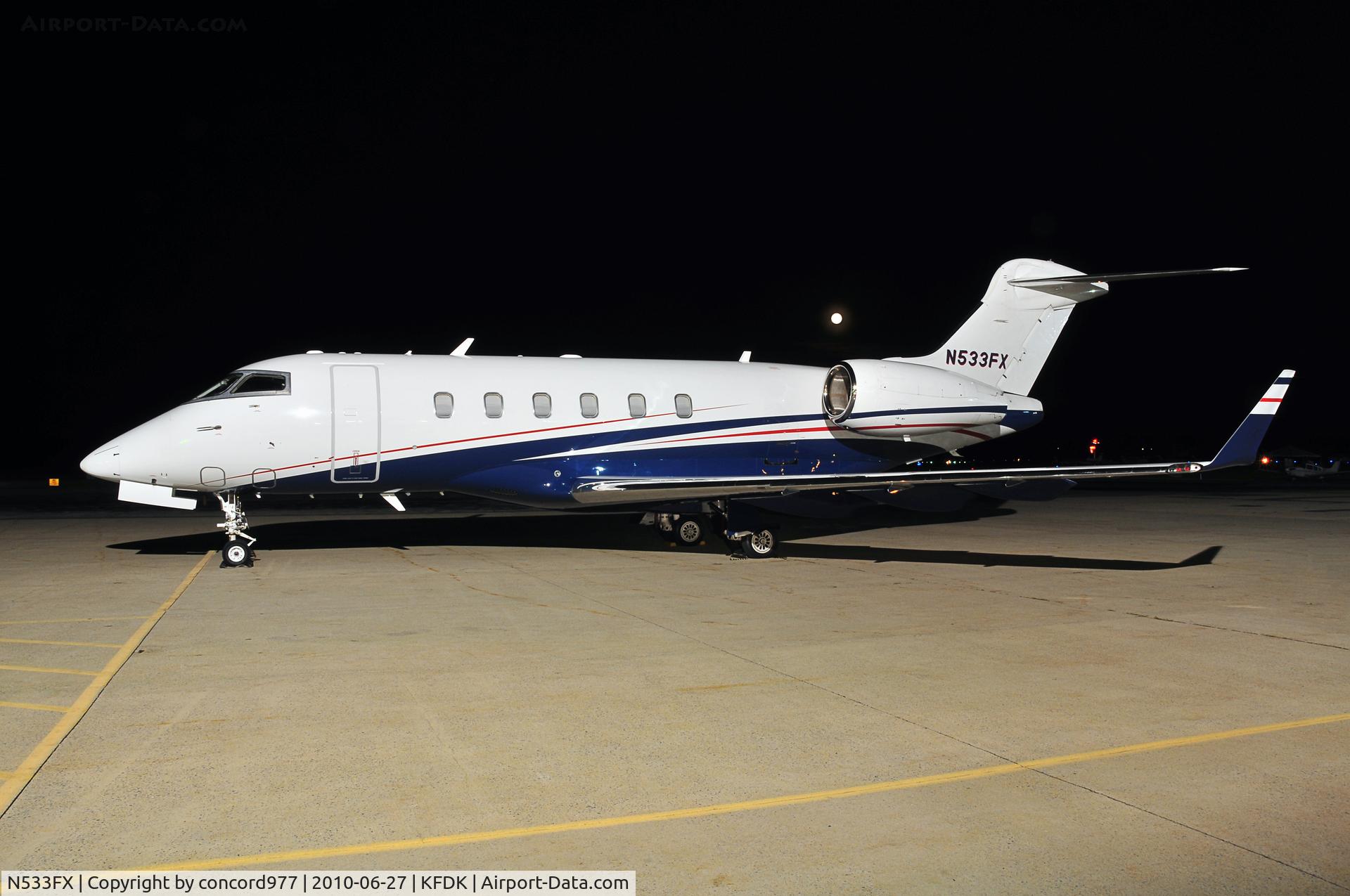 N533FX, 2007 Bombardier Challenger 300 (BD-100-1A10) C/N 20160, Seen at KFDK on 6/27/2010