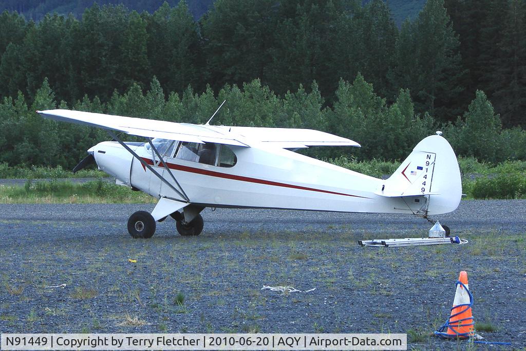 N91449, Piper PA-14 Family Cruiser C/N 14-499, Piper PA-14, c/n: 14-499 at Girdwood AK