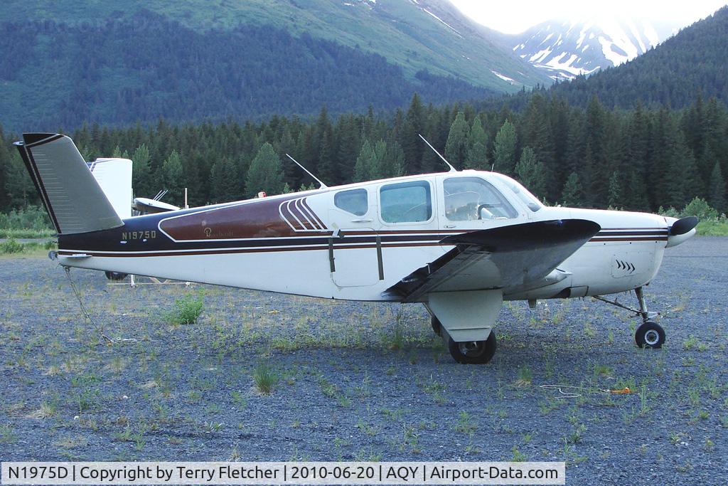 N1975D, 1952 Beech C35 Bonanza C/N D-3172, 1952 Beech C35, c/n: D-3172 at Girdwood AK
