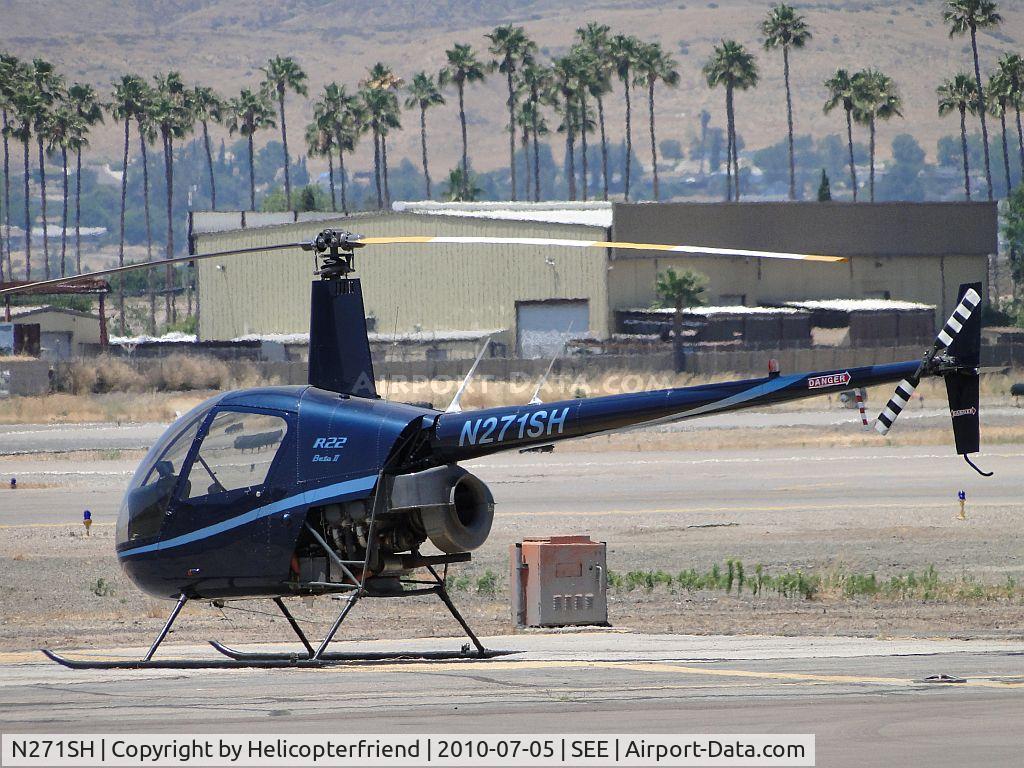 N271SH, 2007 Robinson R22 BETA C/N 4240, Parked at Gillespie Field