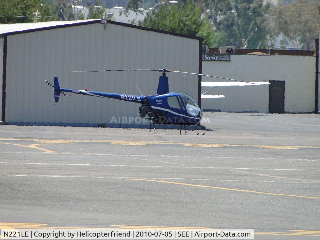 N221LE, 2005 Robinson R22 Beta C/N 3971, Parked west of runways 17/35
