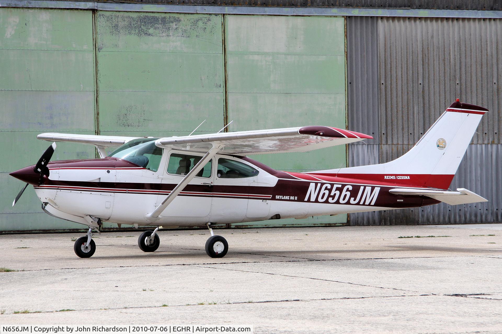 N656JM, 1980 Reims FR182 C/N FR182-00049, Parked at Goodwood
